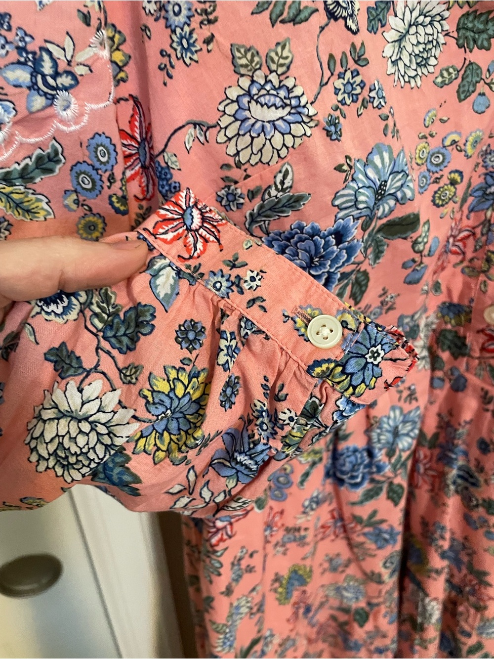 Loft midi Floral Cotton Dress - Picture 3 of 8